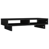 vidaXL Supporto per Monitor Nero 60x27x14 cm in Legno Massello di Pino