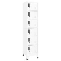 vidaXL Armadietto con Serratura Bianco 38x40x180 cm in Acciaio