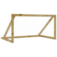 vidaXL Porta da Calcio con Rete 120x60x80 cm Legno di Pino Impregnato