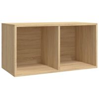 vidaXL Contenitore per Vinili Rovere 71x34x36 cm in Legno Multistrato