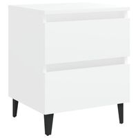 vidaXL Приліжкова тумбочка Білий 40x35x50 см ДСП
