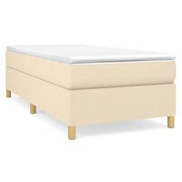 vidaXL Bettgestell ohne Matratze Creme 90x200 cm Stoff
