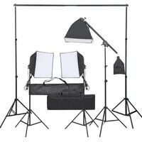 vidaXL Fotostudijos rinkinys su apšvietimo rinkiniu