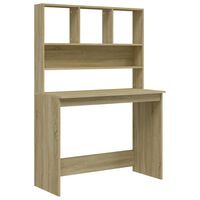 vidaXL Birou cu rafturi, stejar sonoma, 102x45x148 cm, lemn compozit