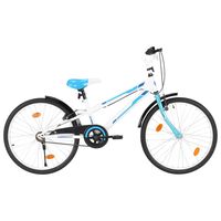 vidaXL Rower dla dzieci, 24 cale, niebiesko-biały
