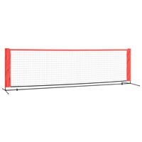 vidaXL Rete da Tennis Nera e Rossa 300x100x87 cm in Poliestere