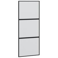 vidaXL fekete edzett üveg és alumínium tolóajtó 90 x 205 cm