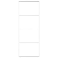 vidaXL Drzwi przesuwne, szkło ESG i aluminium, 76x205 cm, białe