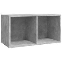vidaXL vinüülplaatide kapp, betoonhall, 71 x 34 x 36 cm tehispuit
