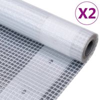 vidaXL Cerade Leno 2 kom 260 g/m² 2 x 3 m bijele