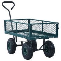 vidaXL Zahradní ruční vozík zelený 250 kg