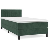 vidaXL Box Spring Bed with Mattress Light Grey 120x190 cm Velvet