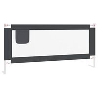vidaXL Barra segurança p/ cama infantil tecido 200x25 cm cinza-escuro