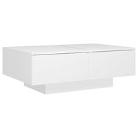 vidaXL fehér szerelt fa dohányzóasztal 90 x 60 x 31 cm