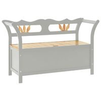 vidaXL Banco 107x45x75,5 cm madeira de abeto maciça cinzento