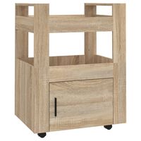 vidaXL Кухненска количка, дъб сонома, 60x45x80 см, инженерно дърво