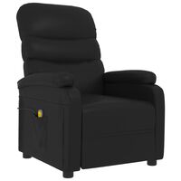 vidaXL Massagefåtölj svart konstläder
