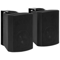 vidaXL Стенни стерео високоговорители 2 бр черни вътрешни/външни 80 W