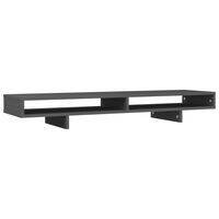 vidaXL Monitor Stand Grey 100x27x14 cm Solid Wood Pine