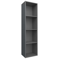 vidaXL Bücherregal/TV-Schrank Grau 36x30x143 cm Holzwerkstoff