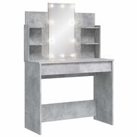 vidaXL Toeletta con Luci LED Grigio Cemento 96x40x142 cm