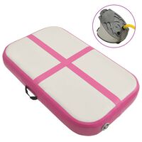 vidaXL Täytettävä voimistelumatto pumpulla 60x100x15 cm PVC pinkki