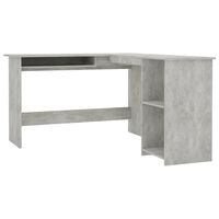 vidaXL Письмовий Г-Подібний Стіл Кутовий Сірий Бетон 120x140x75 см ДСП
