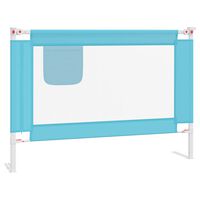 vidaXL Barra de segurança p/ cama infantil tecido 90x25 cm azul