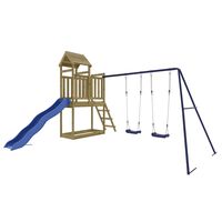 vidaXL Conjunto de brincar para exterior madeira de pinho impregnada