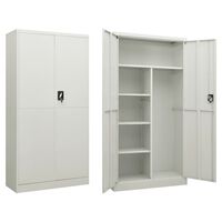 vidaXL Uzamykacia skriňa bledosivá 90x40x180 cm oceľová