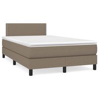 vidaXL Ramsäng med madrass taupe 120x200 cm tyg