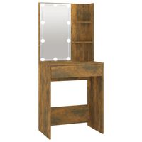 vidaXL Kaptafel met LED-verlichting 60x40x140 cm gerookt eikenkleur