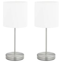 vidaXL Table Lamps 2 pcs Touch Button White E14