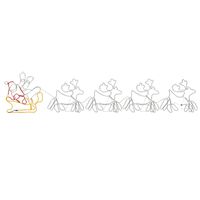 vidaXL Kerstverlichting 4 XXL rendieren en slee 1548 LED's 500x80 cm