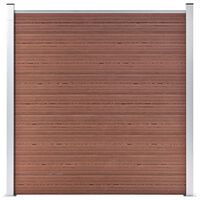 vidaXL Garden Fence WPC 180x186 cm Brown