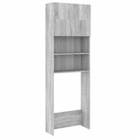 vidaXL pesumasinakapp, hall Sonoma tamm, 64 x 25,5 x 190 cm
