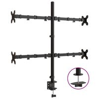 vidaXL fekete acél monitorállvány VESA 75/100 mm