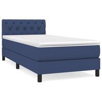 vidaXL Box spring postel s matrací modrá 80x200 cm textil