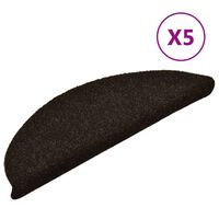 vidaXL Samoljepljivi otirači za stepenice 5 kom tamnosmeđi 56x17x3 cm