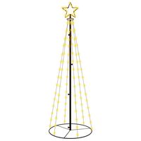 vidaXL Vánoční stromek kužel 108 teplých bílých LED diod 70 x 180 cm