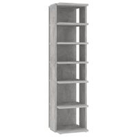 vidaXL Sapateira 27,5x27x102 cm derivados de madeira cinzento cimento