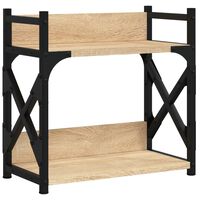 vidaXL Skrivarställ 2 hyllor sonoma-ek 40x20x40 cm konstruerat trä