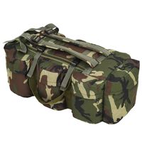 vidaXL Geantă 3-în-1 în stil militar, 90 L, camuflaj