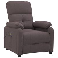 vidaXL Massagestoel stof donkerbruin