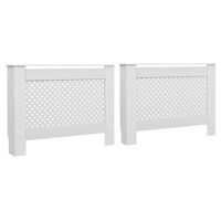 vidaXL Osłony na kaloryfer, 2 szt., białe, 112x19x81,5 cm, MDF