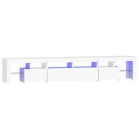 vidaXL TV-taso LED-valoilla valkoinen 230x36,5x40 cm