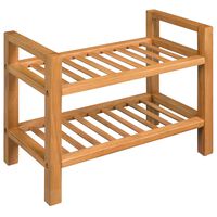 vidaXL apavu skapis ar 2 plauktiem, 50x27x40 cm, ozola masīvkoks