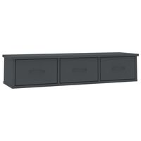 vidaXL Wandschap met lades 88x26x18,5 cm bewerkt hout grijs