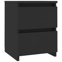 vidaXL Comodino Nero 30x30x40 cm in Legno Multistrato