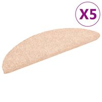 vidaXL Samoljepljivi otirači za stepenice 5 kom smeđi 56x17x3 cm
